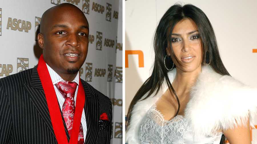 达蒙·托马斯(Damon Thomas)和金·卡戴珊(Kim Kardashian)摆在镜头前